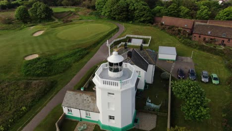 Drone-shot-of-a-lighthouse