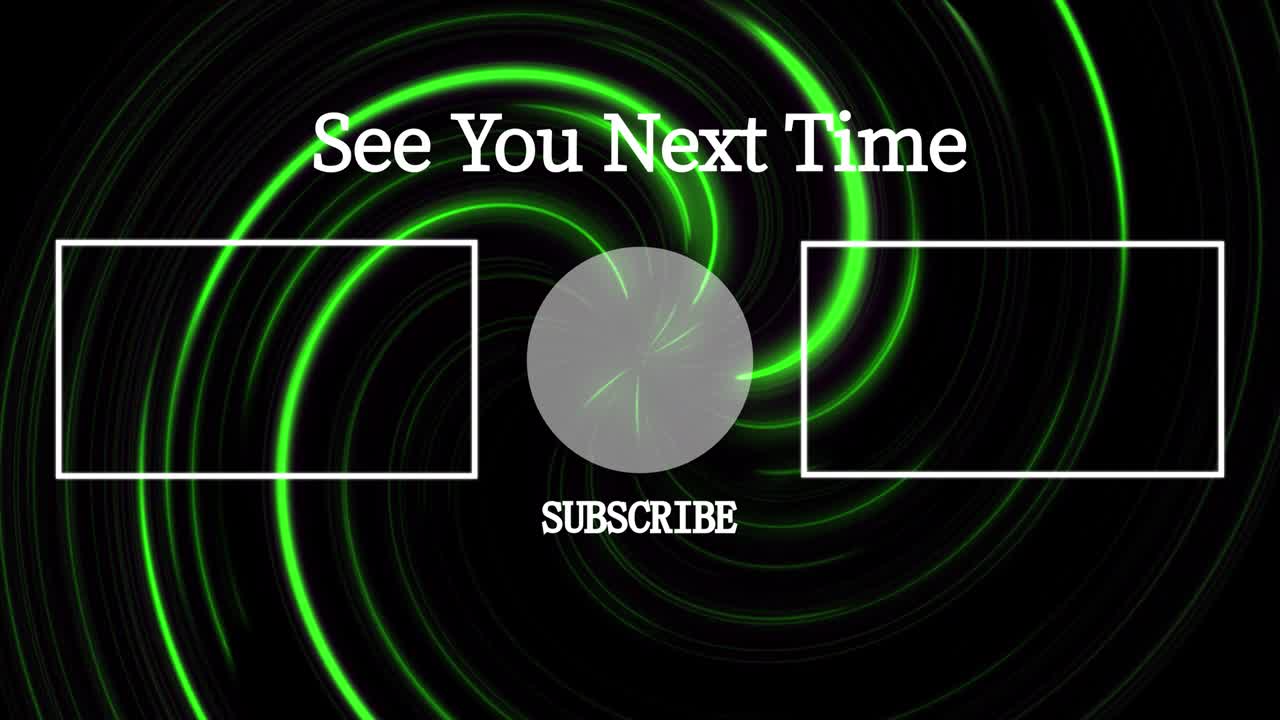 보르텍스 네온 엔드 카드 엔딩 스크린 모션 그래픽