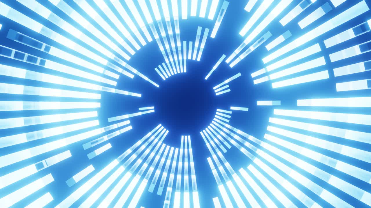 vj 루프는 파란색 디스코 광선을 박동시니다.