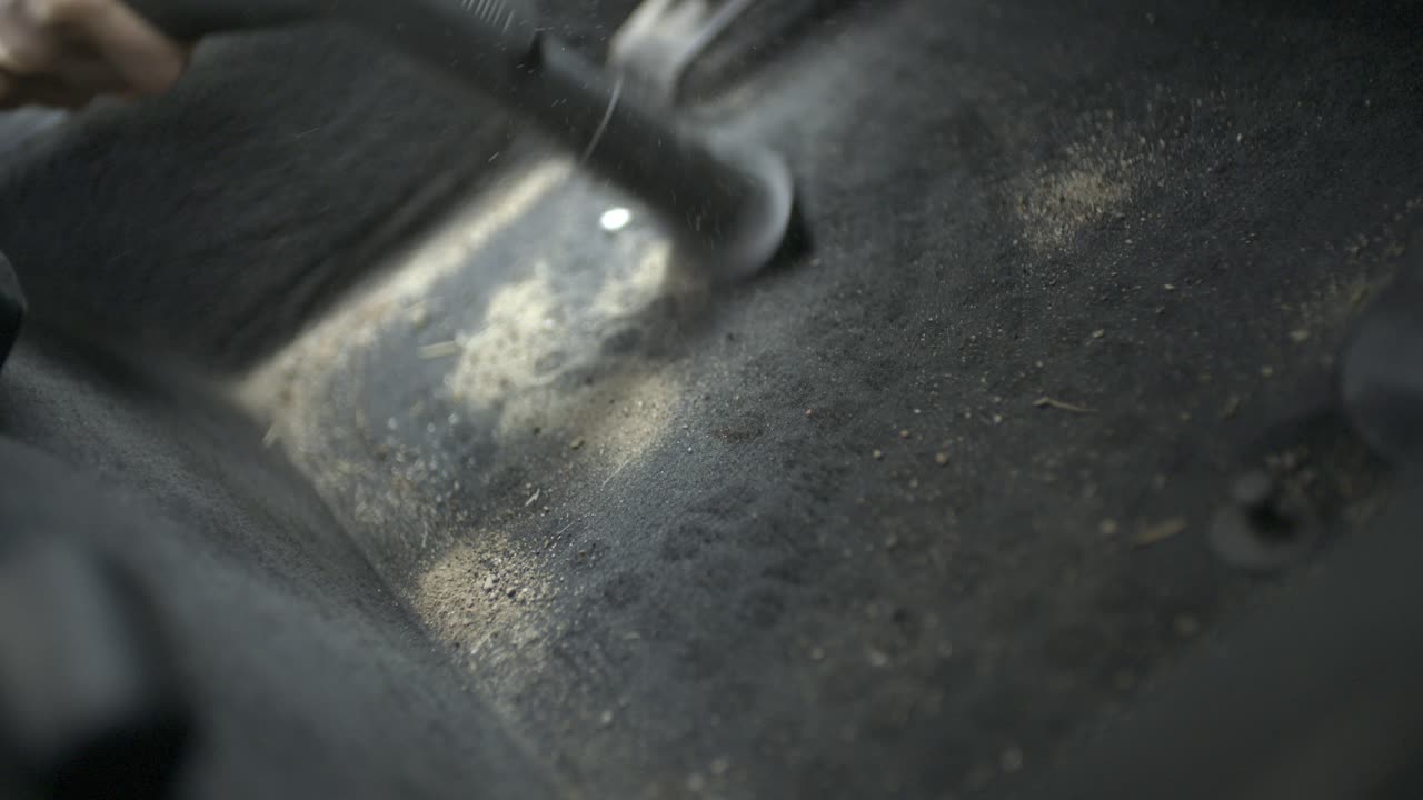 Vacuum Cleaner in Car  slow motion