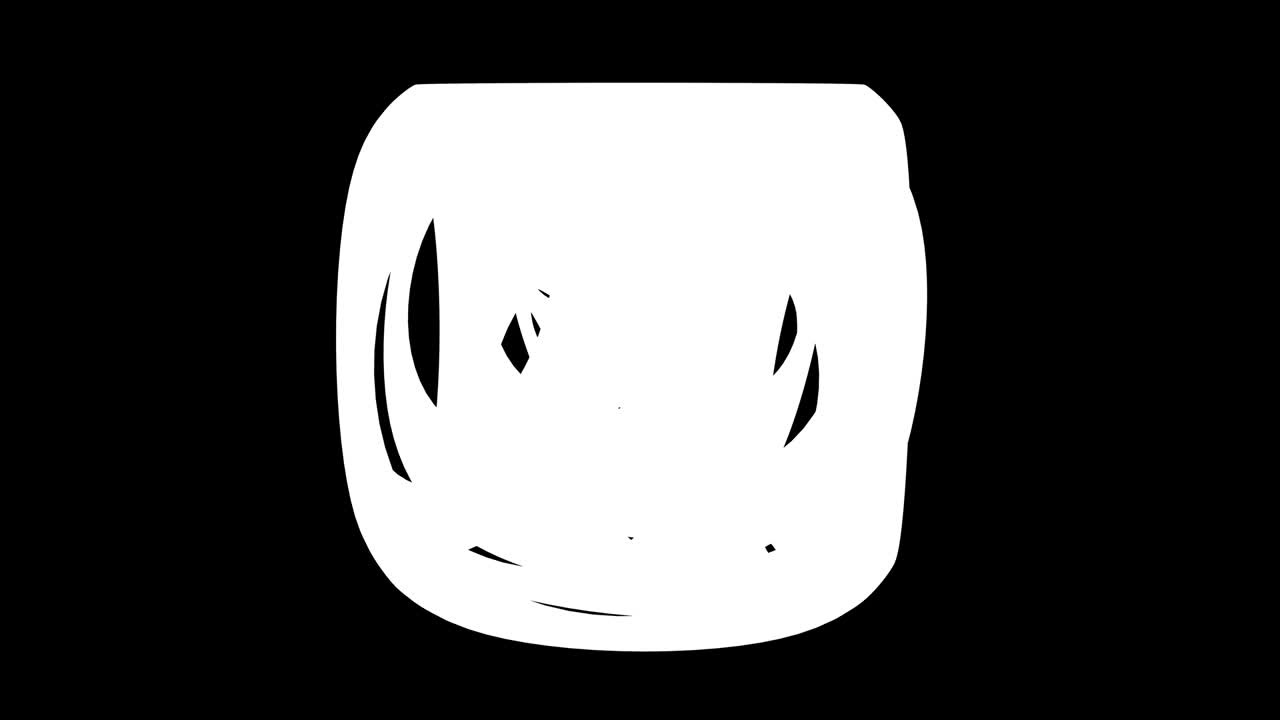 들럼 회전 요소를 가진 추상적인 금속 큐브