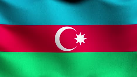 bucle sin costura 4k vdo. bandera nacional de azerbaiyán soplando en el viento aislado. diseño abstracto patriótico oficial. ilustración de renderización 3d del símbolo del signo ondulante.