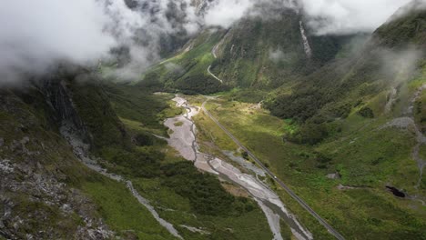 milford road in fiorland national park, new zealand