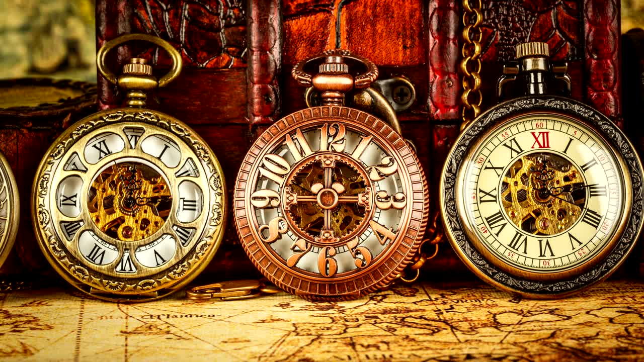 빈티지 앤티크 회중시계.