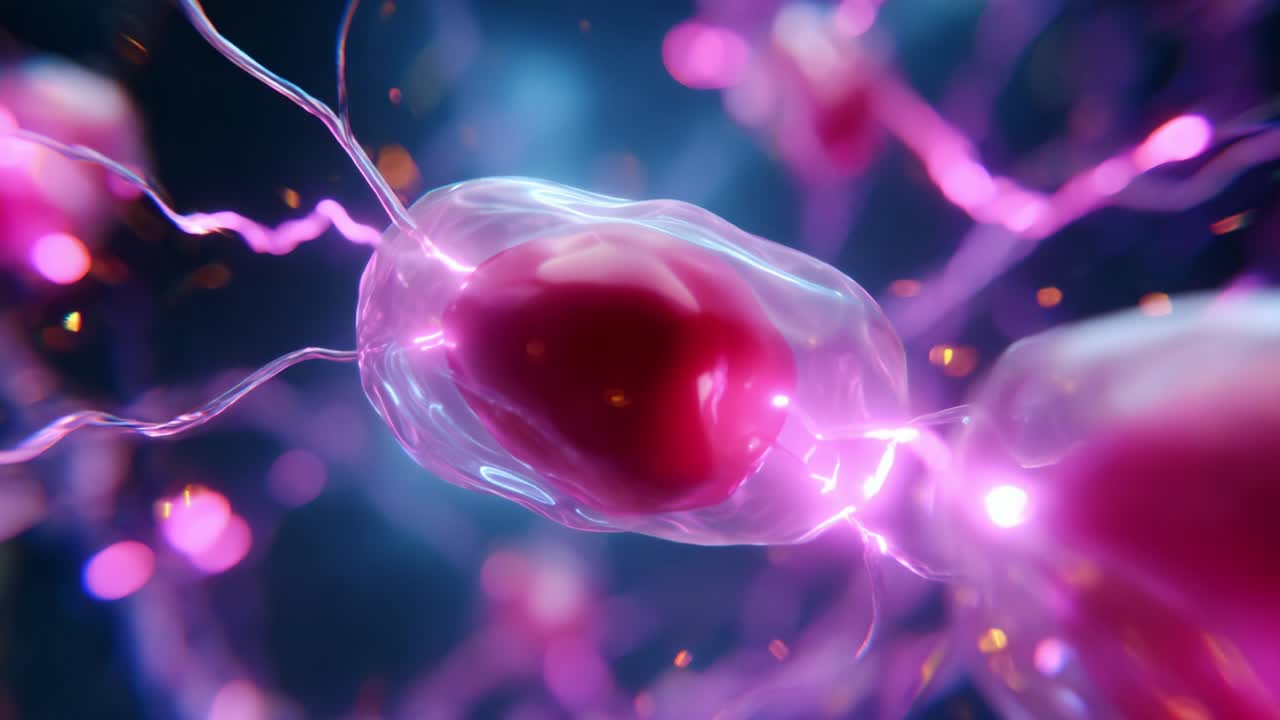 A Captivating Exploration of Cellular Structures: Unveiling the Intricate Network of Vibrant Neurons and Their Interconnected Processes in a Stunning Microscopic View