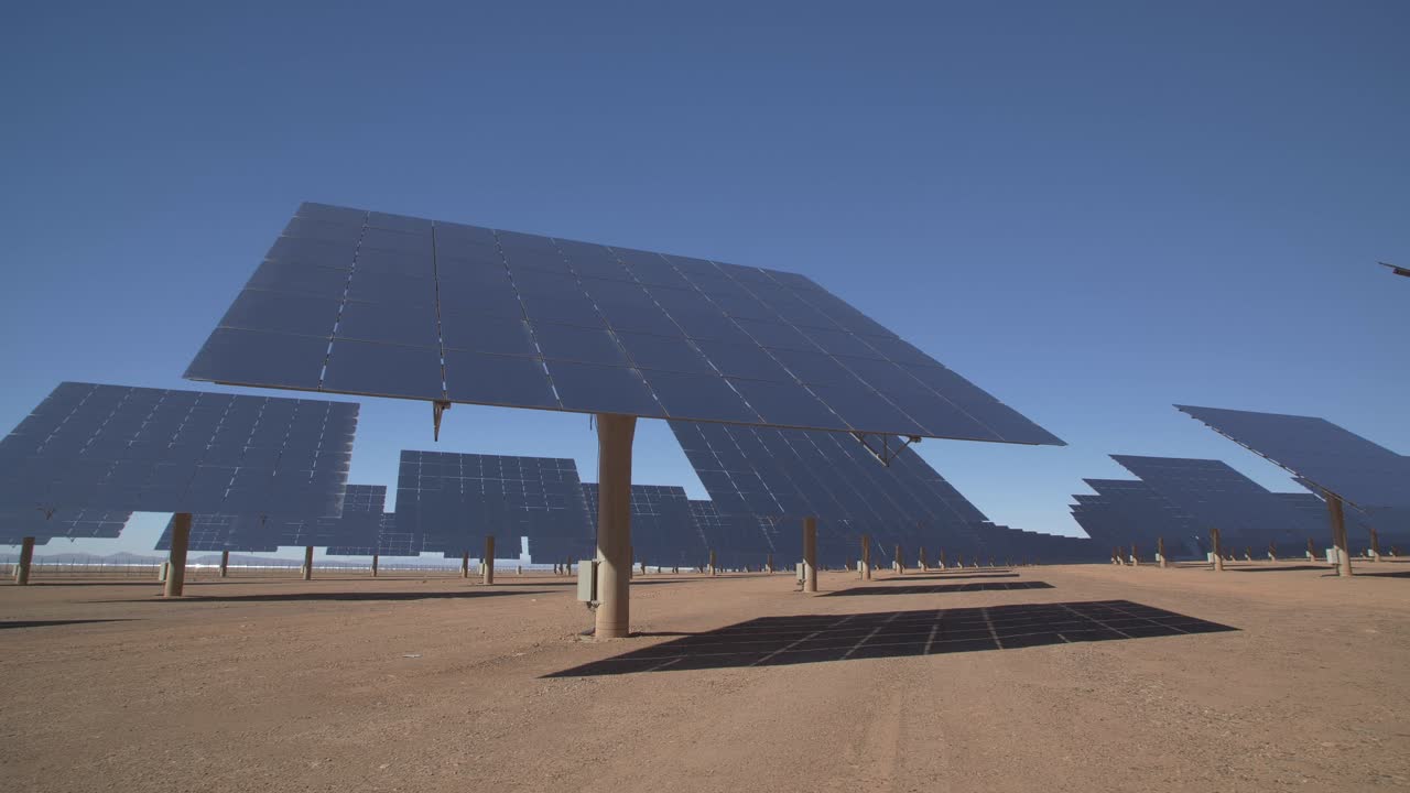 Vast Solar Panel Farm in the Desert
