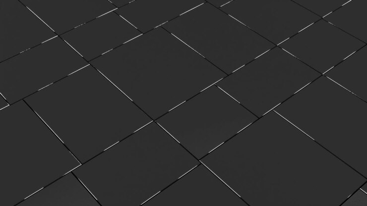 Abstract background with black moving cubic surface. Geometric concept. Scalable adaptive blocks