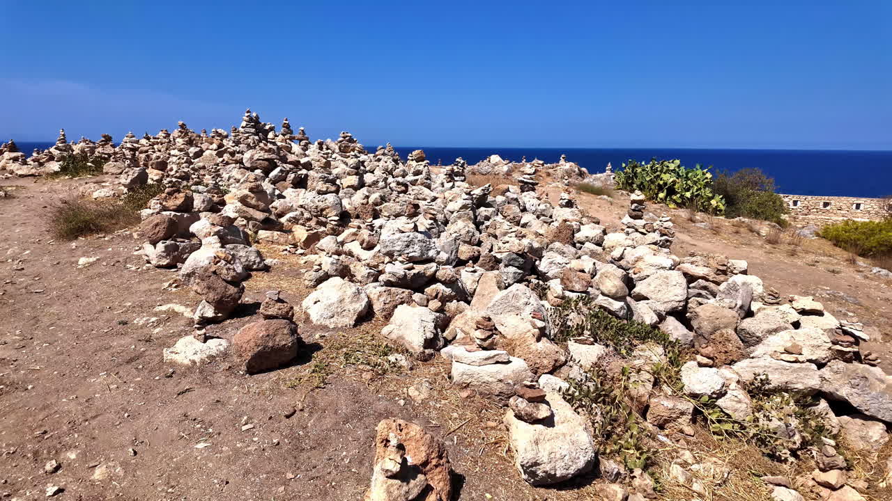 Hiking ancient coastal ruins in Crete, Greece