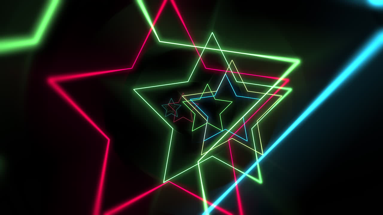movimiento colorido neón estrellas 9