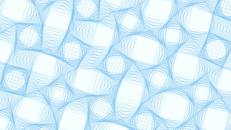 líneas azules conectadas en cuadrados geométricos sin costuras en degradado blanco