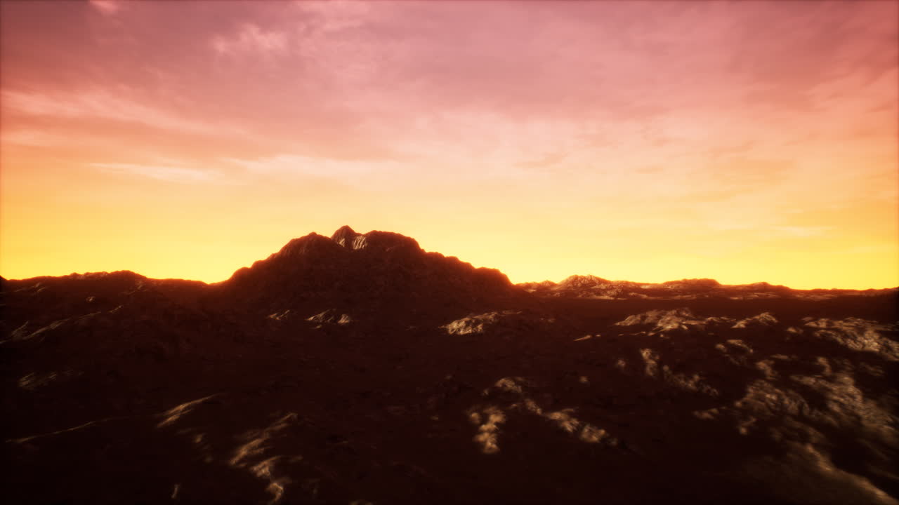 puesta de sol en el valle rocoso