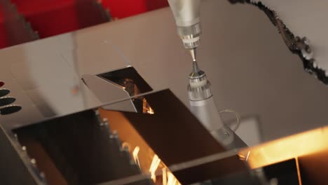 CNC-Laser-cutting-of-metal,-modern-industrial-technology.