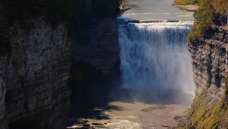 waterfall in genesee gorge