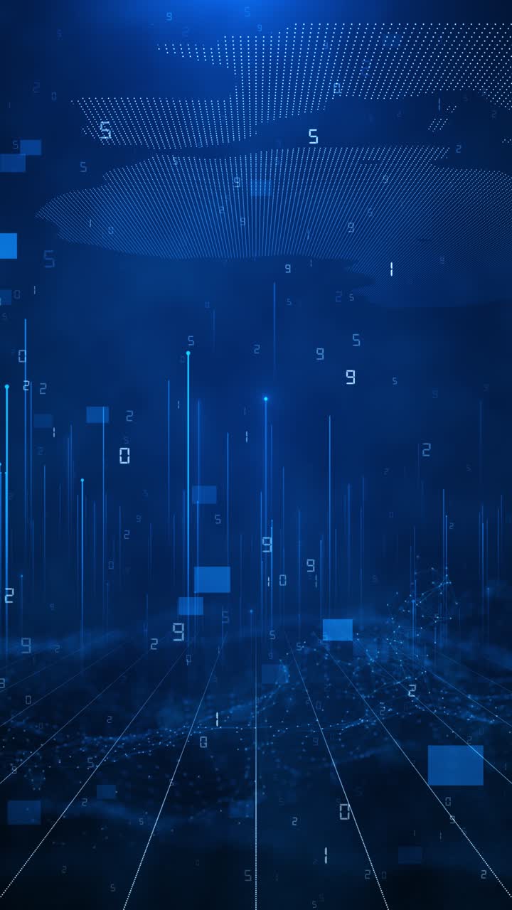 Cyber big data flow particles abstract digital technology background abstract digital background