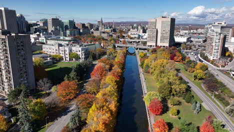 rideau canal aerial autumn trees