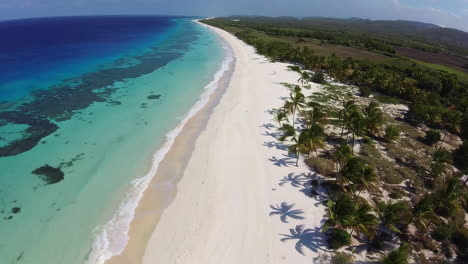stunning aerial view of a tropical beach paradise