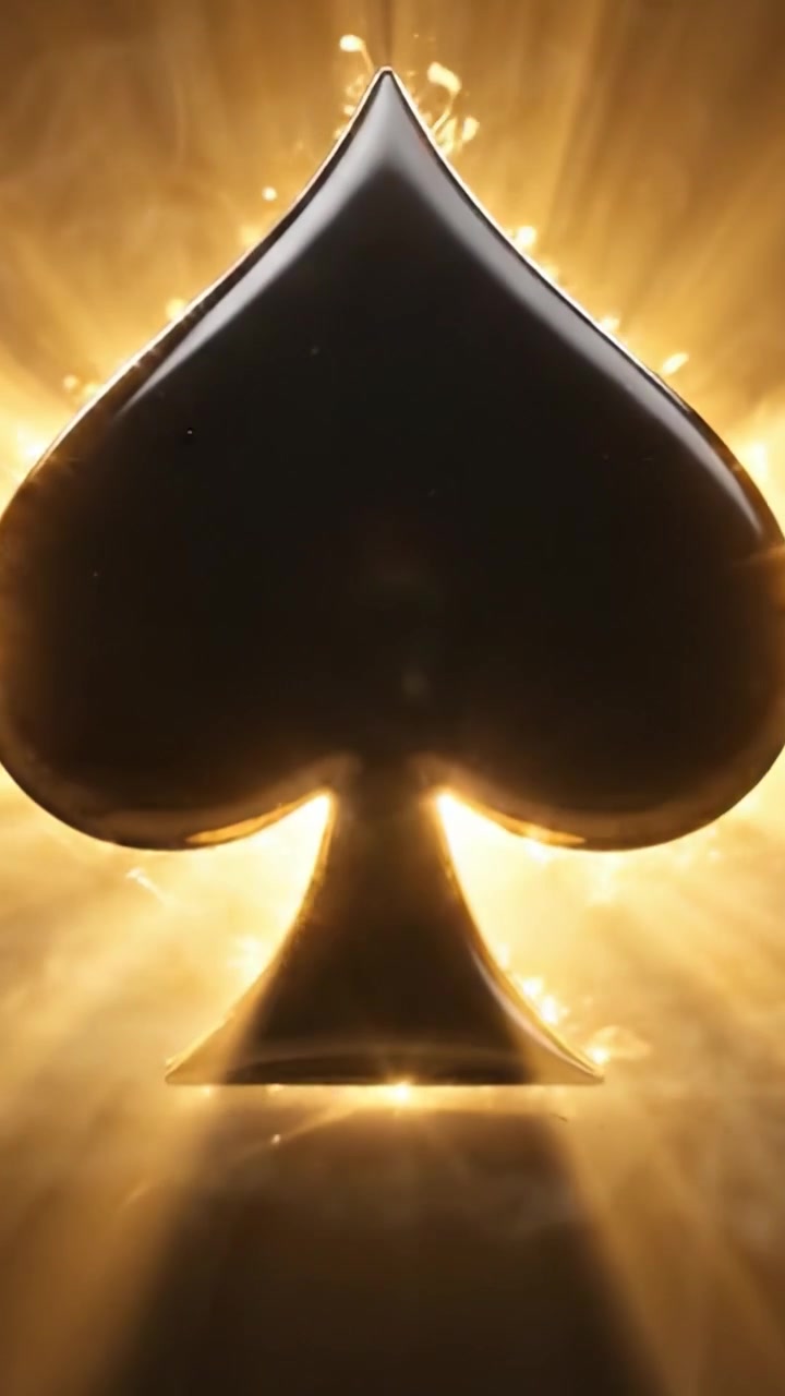 A Stunning Transformation: From Mysterious Ethereal Background to a Fiery Black Ace of Spades Illuminated by Flames in a Captivating Visual Journey