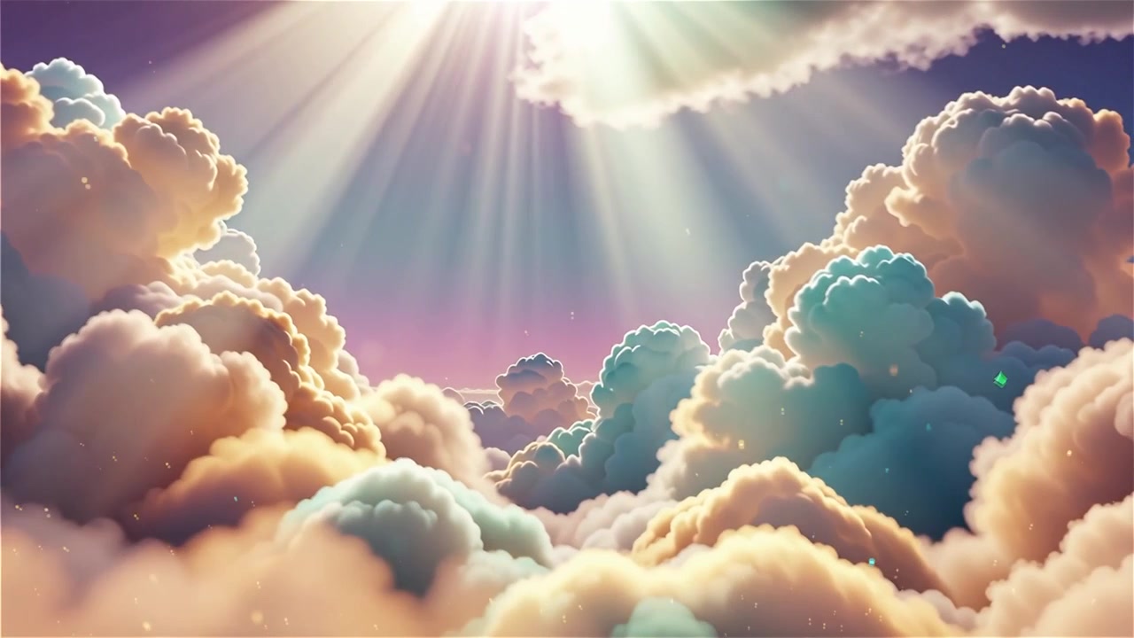 Christian Heavenly Light Worship Background