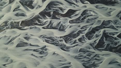 Slow-motion-aerials-of-frozen-rivers-on-south-side-of-Iceland