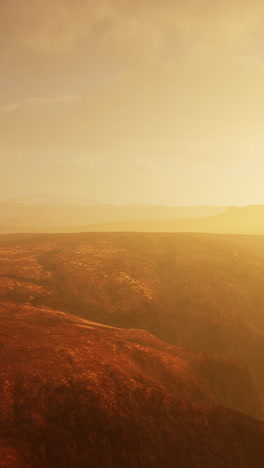 martian sunset: arid landscape of red planet