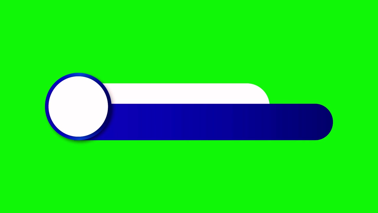 Animated Blue and White Lower Third Graphic on Green Screen
