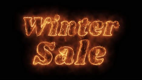 winter sale - burning text