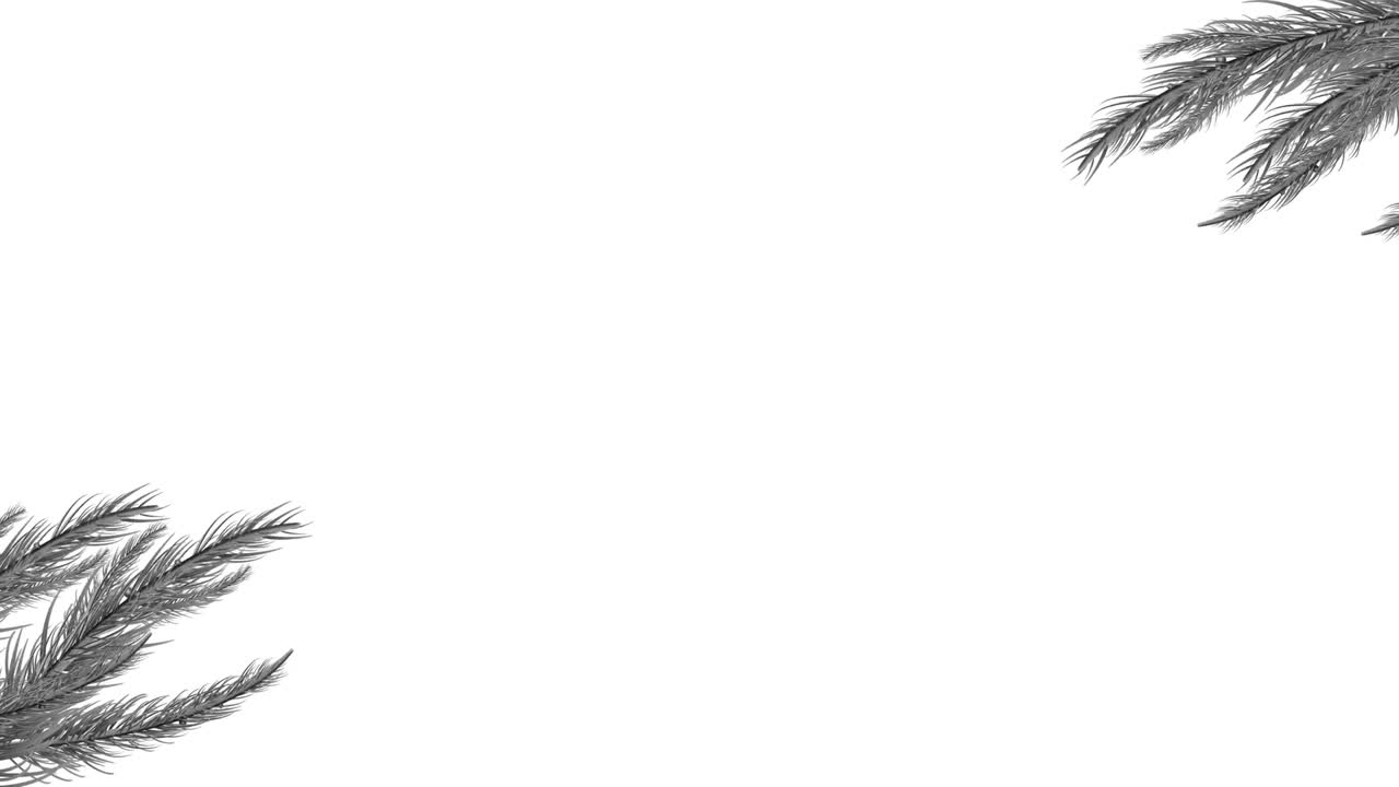 texto ho ho con icono de joyería contra las ramas del árbol de navidad sobre fondo blanco