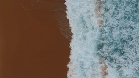 beach waved on sandy bay  4k