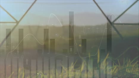 estadísticas y gráficos con torres de transmisión 4k