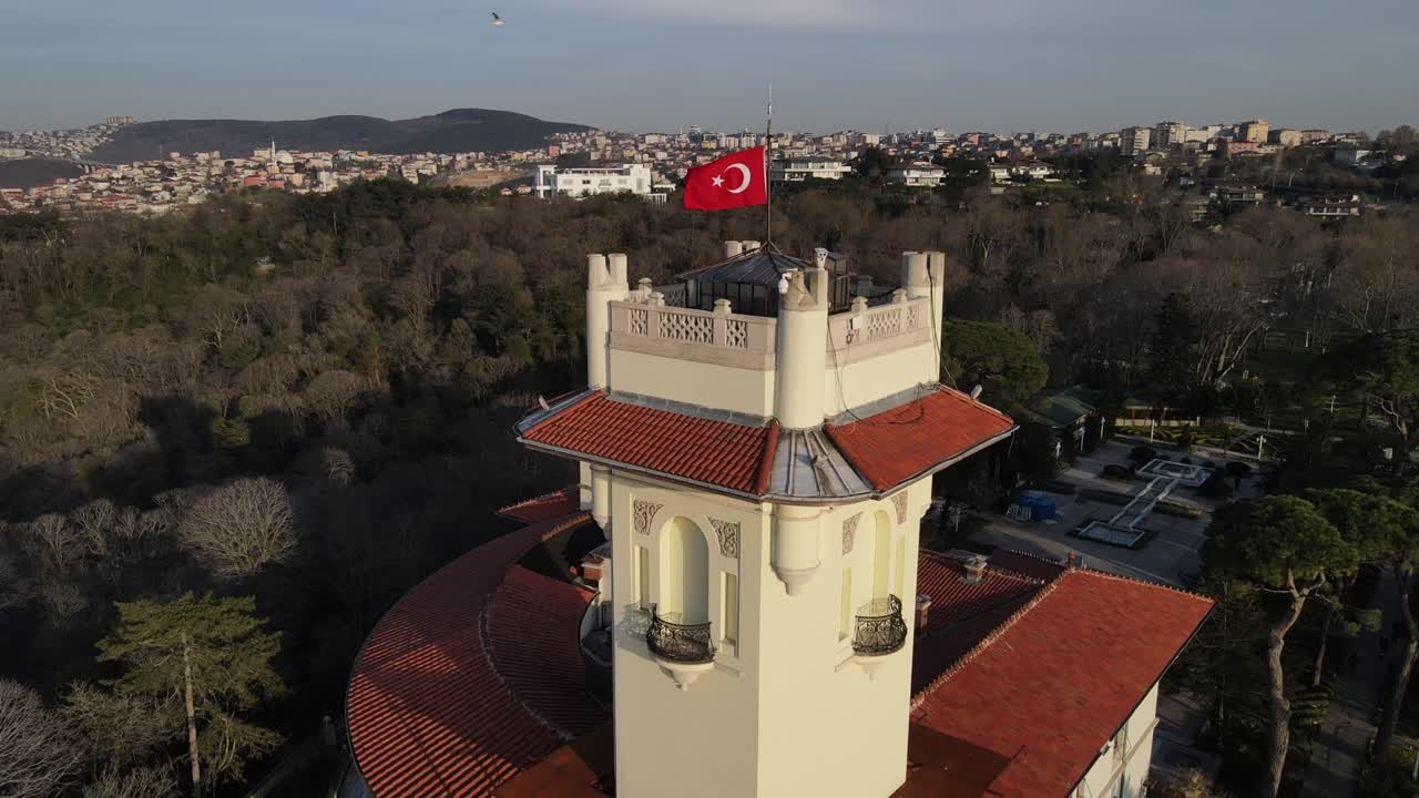el pabellón de hidiv video aéreo de beykoz, estambul, turquía