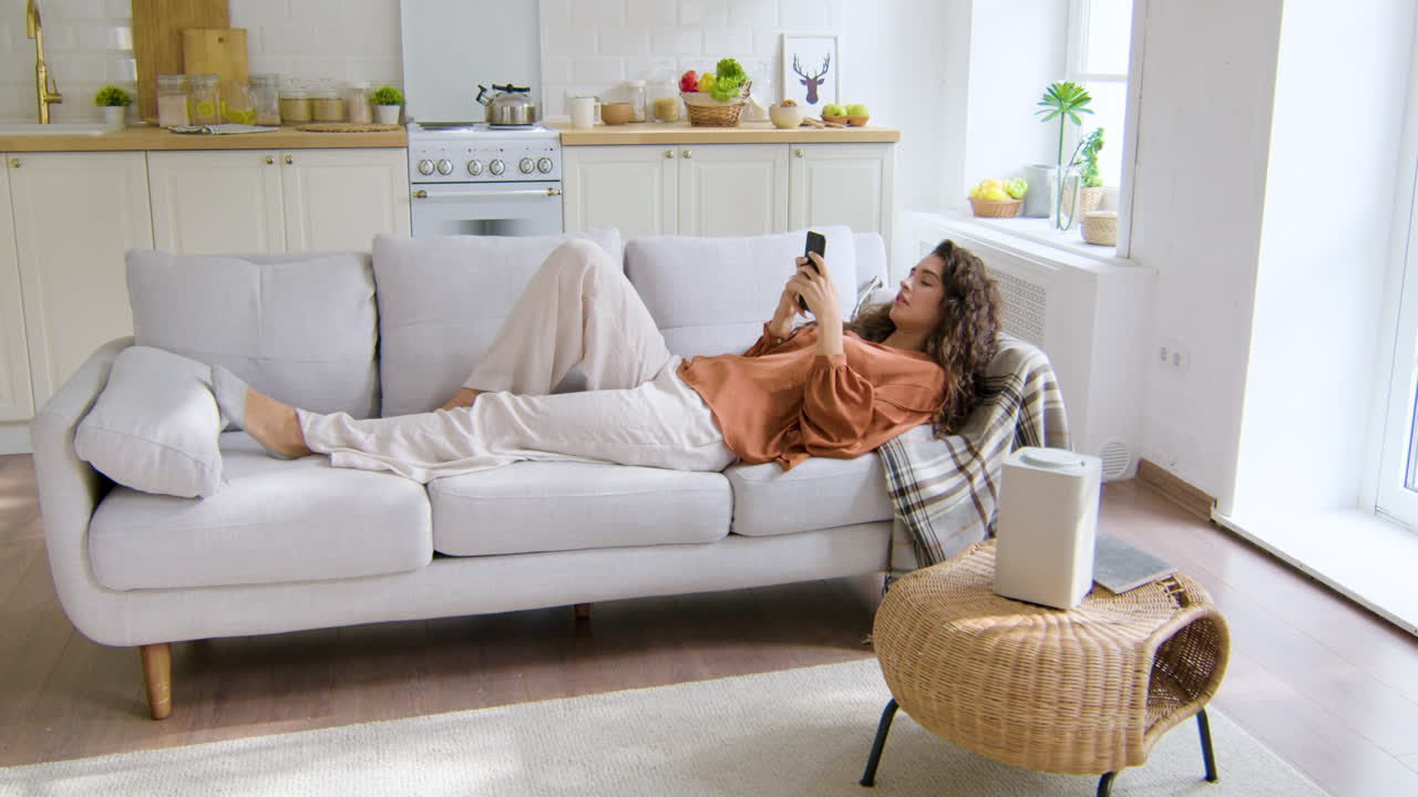 Woman in the living room