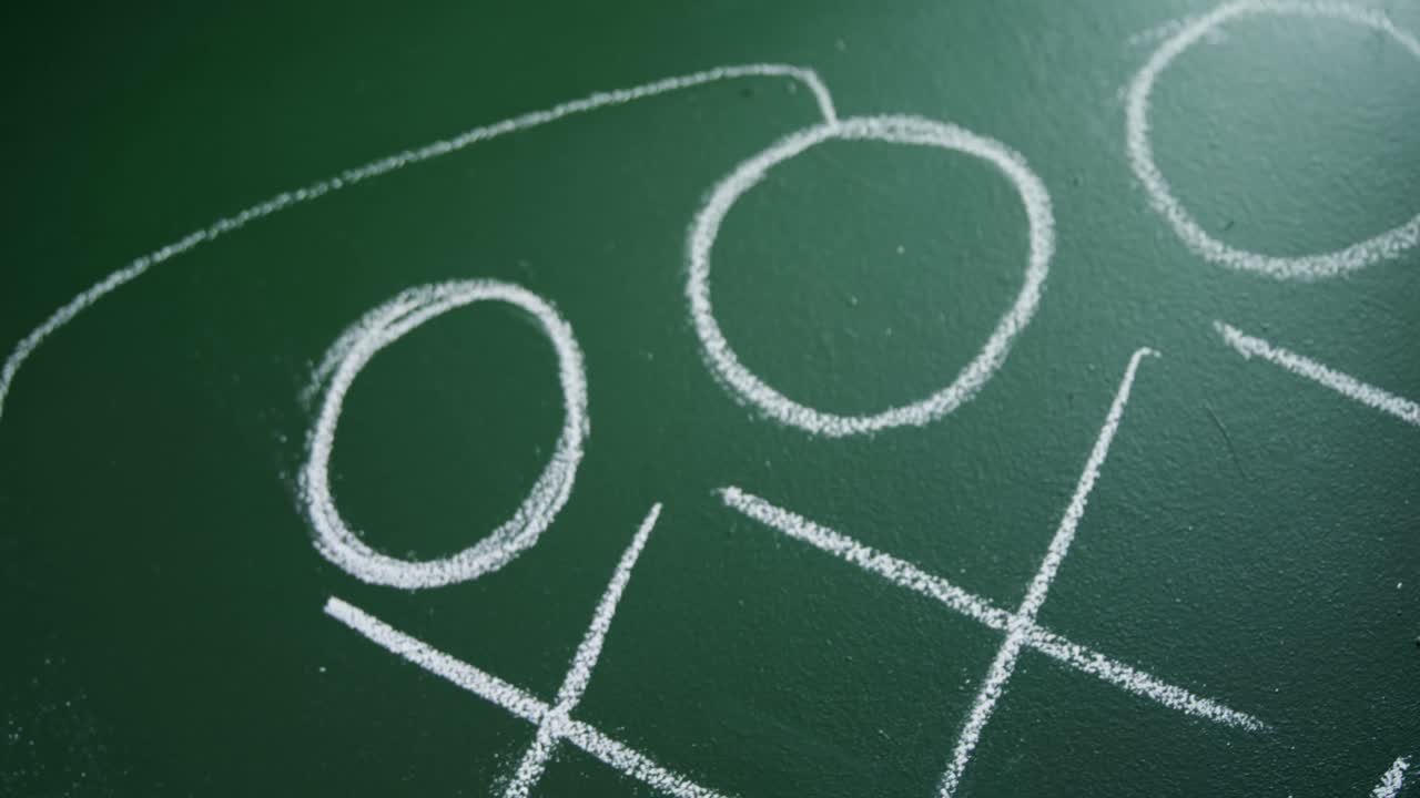 Green board with strategy drawing 4k