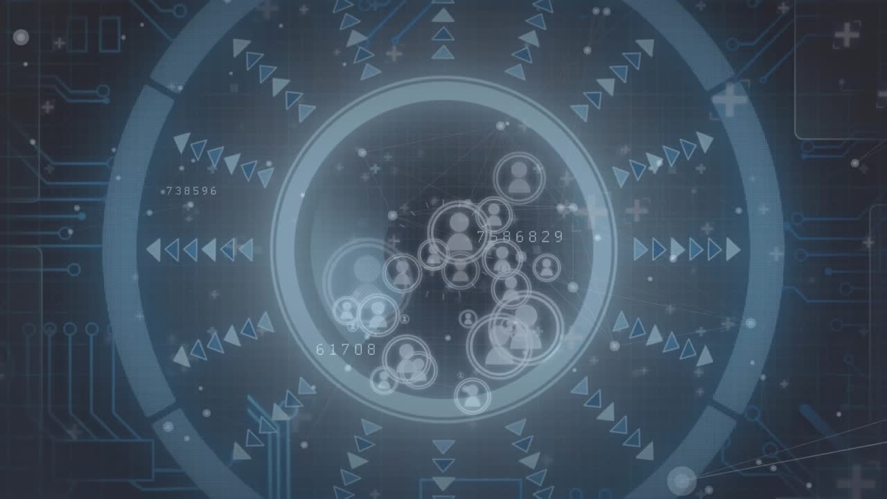 Animation af netværk af forbindelser over en scanning.