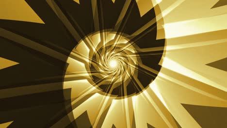 yellow spiral abstract animation stylized yin and yang. looped hypnotic background