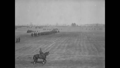 good shots of troops marching and preparing for battle in world war one