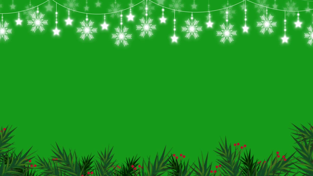 Christmas decoration green screen motion graphics