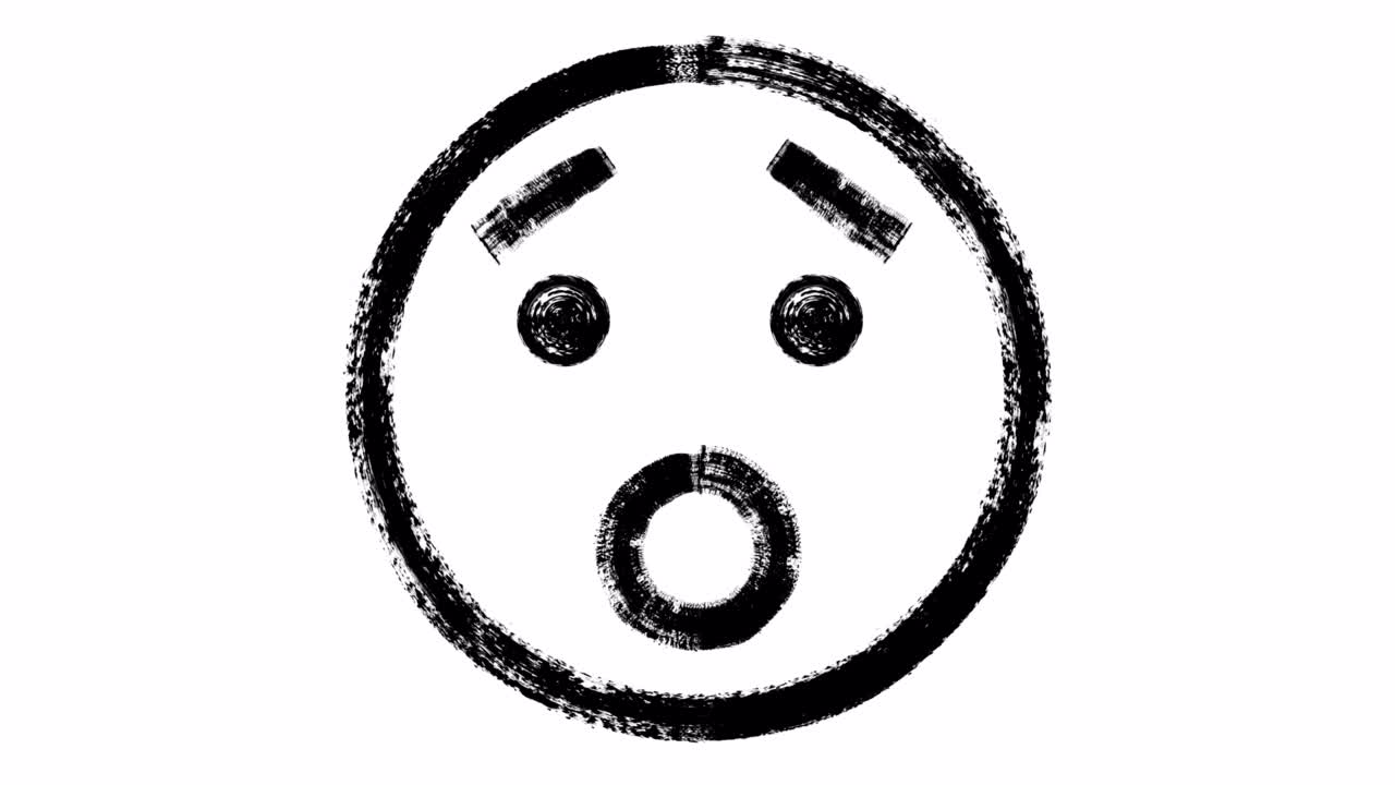 la animación del emoticon sorprendido