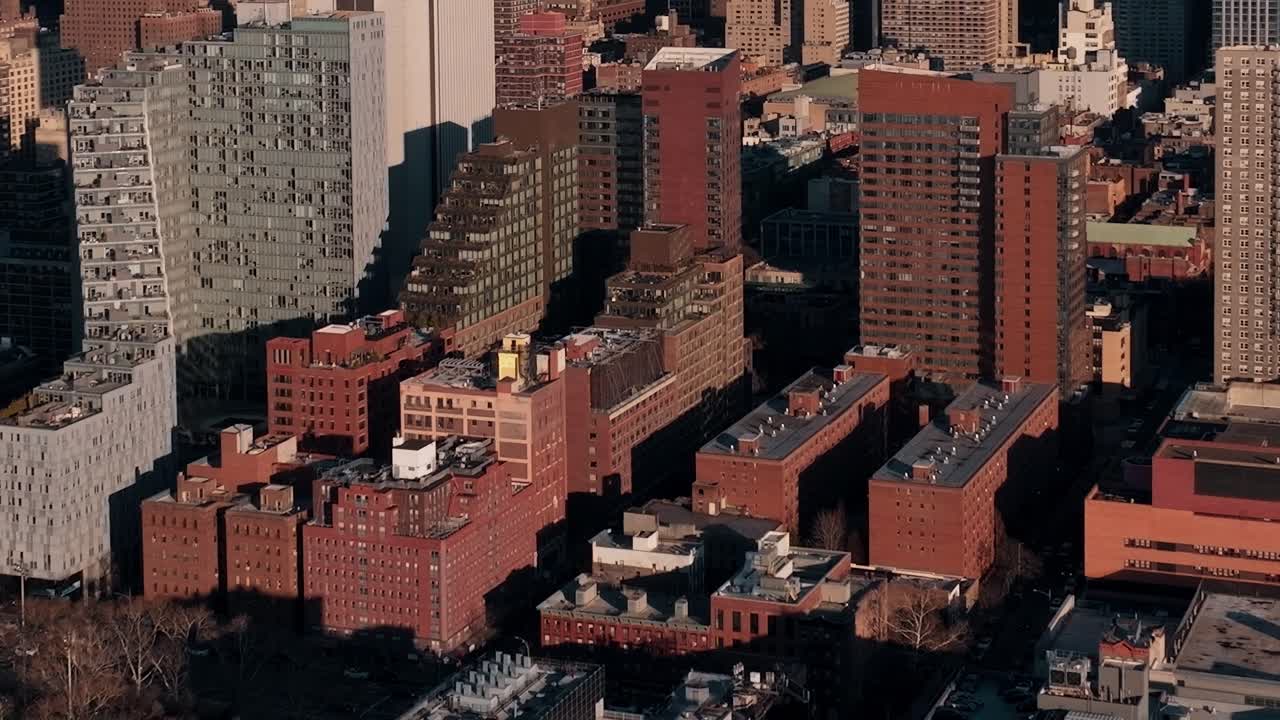 Bird's eye view of buildings in New York City during daylight