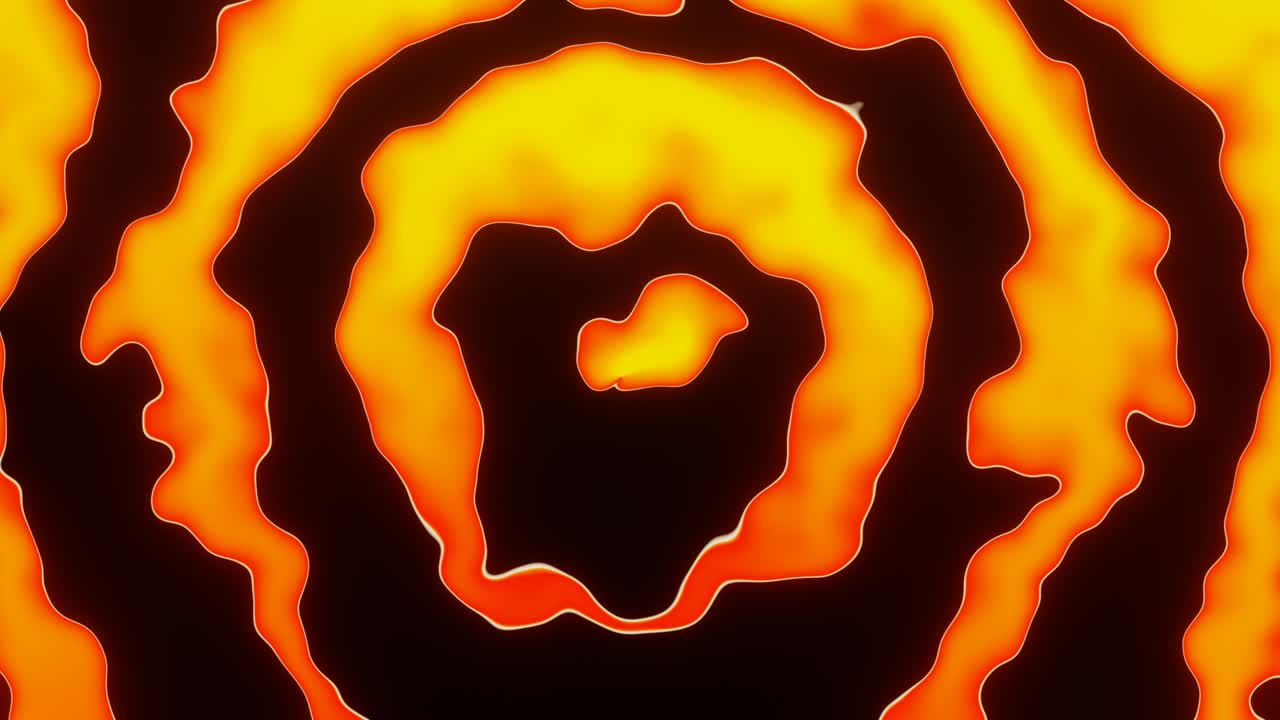 Abstract divergent rings of fire VJ Loop