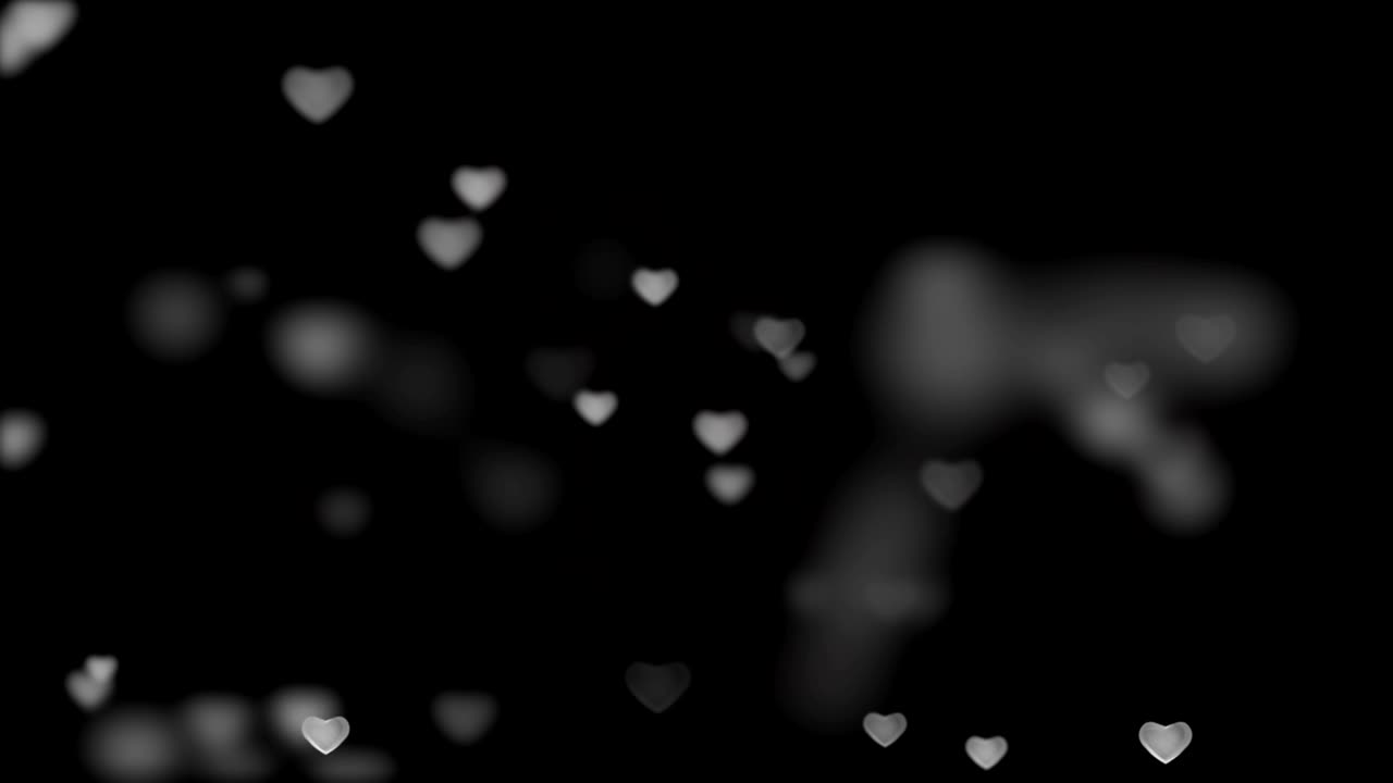 4k 부드러운 흑백 심장 배경 (loopable)