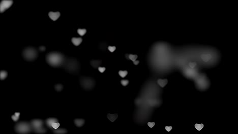 4k soft black and white heart background (loopable) stock video