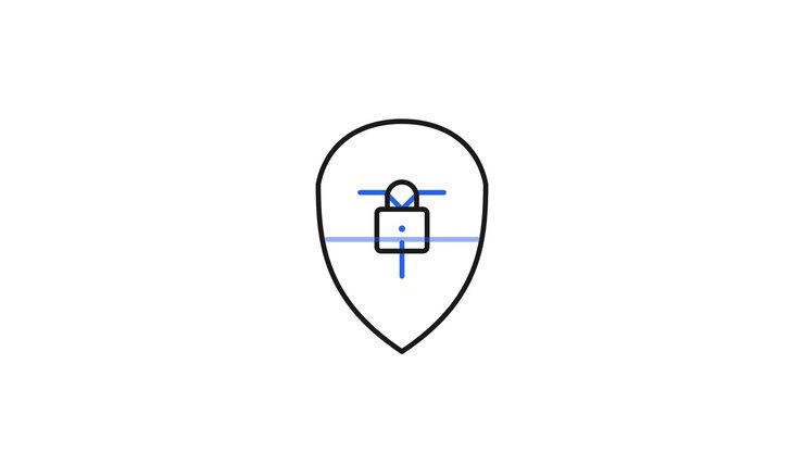 Animated Shield Icon with Lock Symbol for Cybersecurity Concept