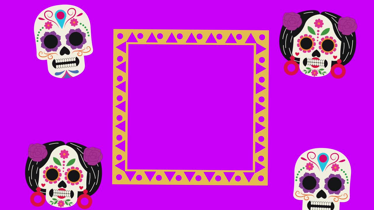 celebración del día de los muertos con cráneos modelos de parejas