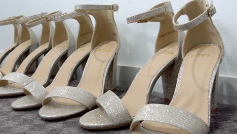 Primer-Plano-Del-Zapato-De-Boda-De-La-Novia