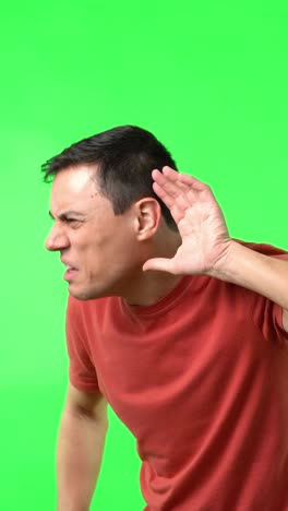 man listening carefully