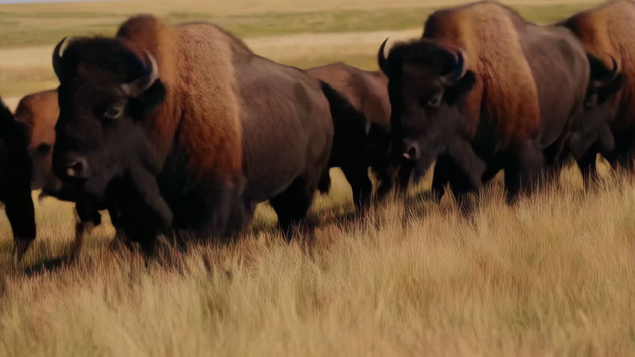 Bison Herd in a Prairie Landscape