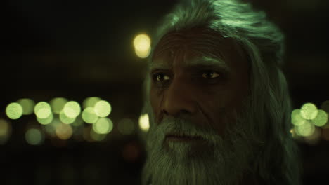 retrato de un hombre viejo y guapo