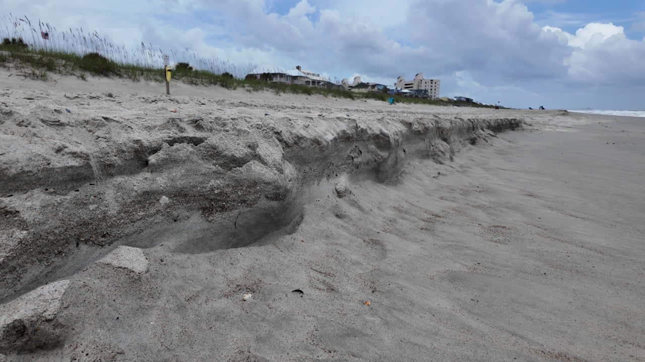 열대 폭풍 이후의 해변 선반, 해안 모래 침식, 기후 변화