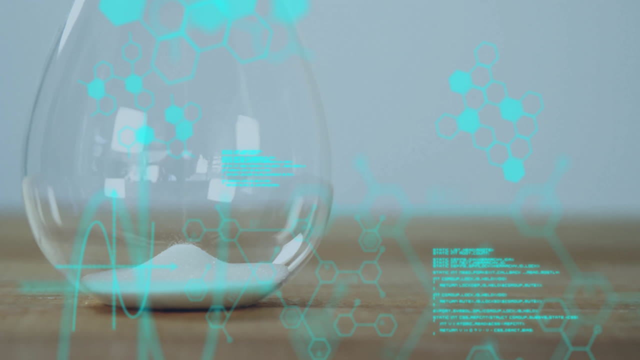 데이터 프로세싱 및 화학 공식의 애니메이션, 모래시계