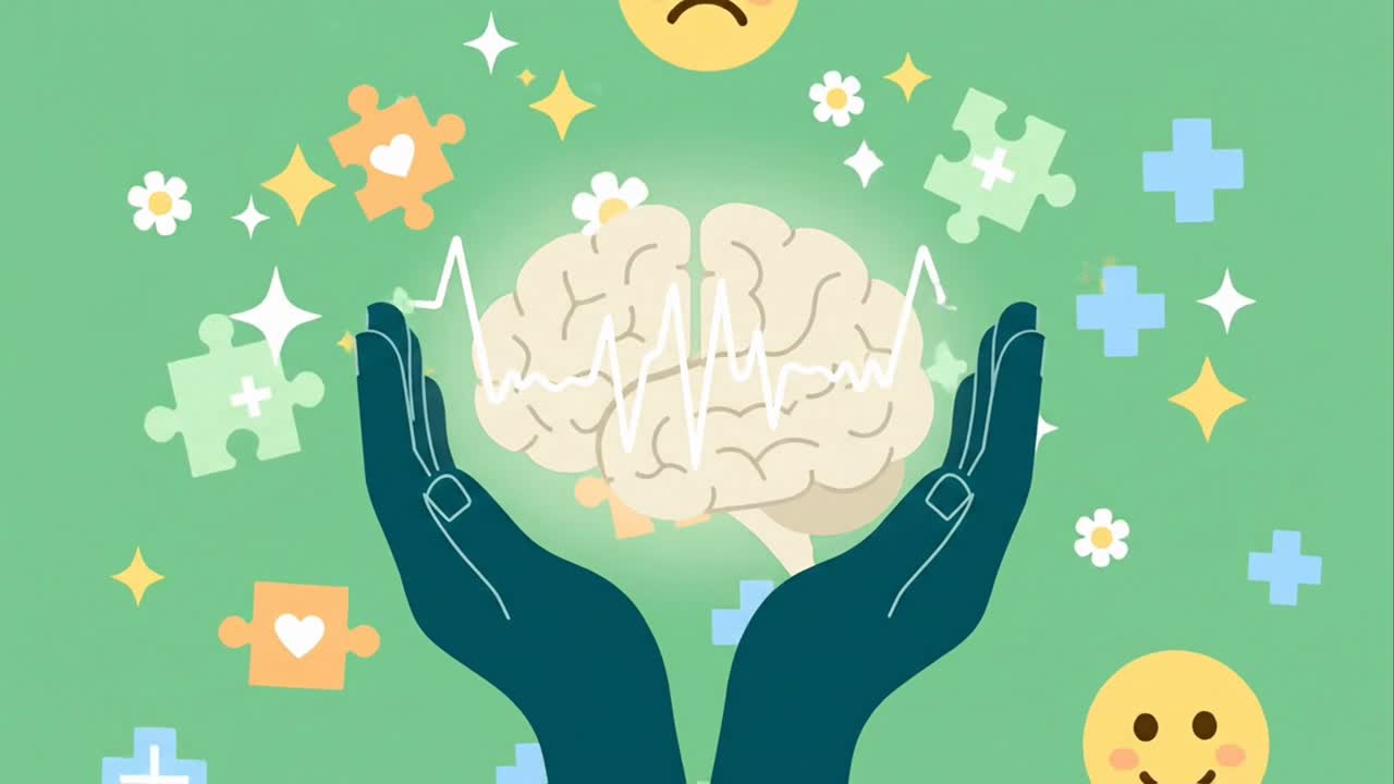 Animation om mental sundhed og følelsesmæssigt velvære